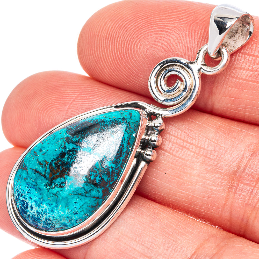 Shattuckite Pendant 1 7/8" (925 Sterling Silver) P41347