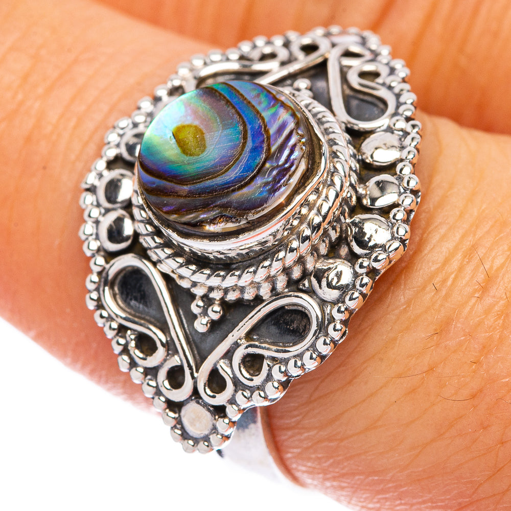 Abalone Shell Ring Size 8.5 (925 Sterling Silver) R146072