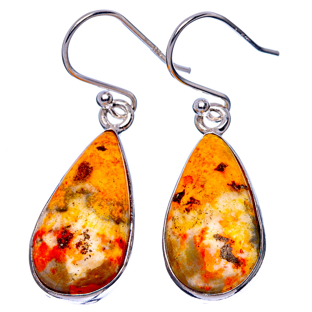 Bumble Bee Jasper Earrings 1 3/8" (925 Sterling Silver) E1735