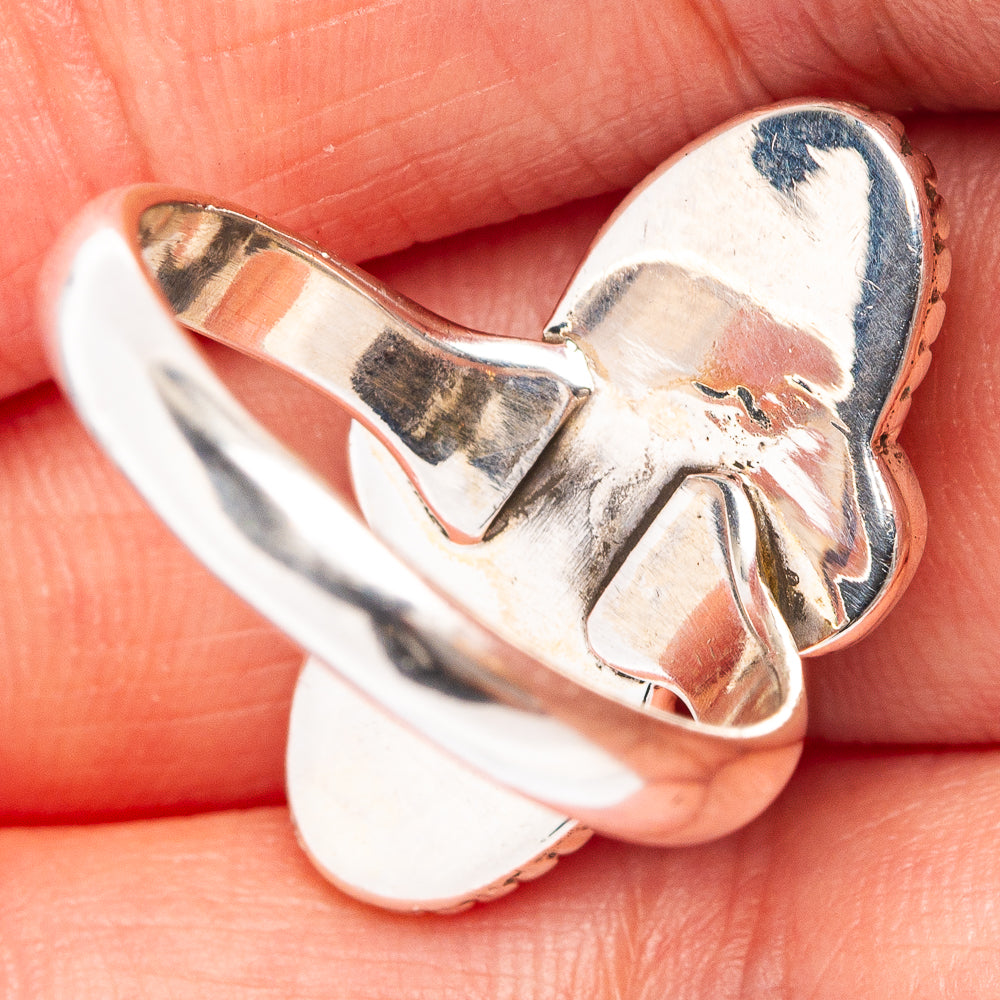 Pink Moonstone Ring Size 7 (.925 Sterling Silver)