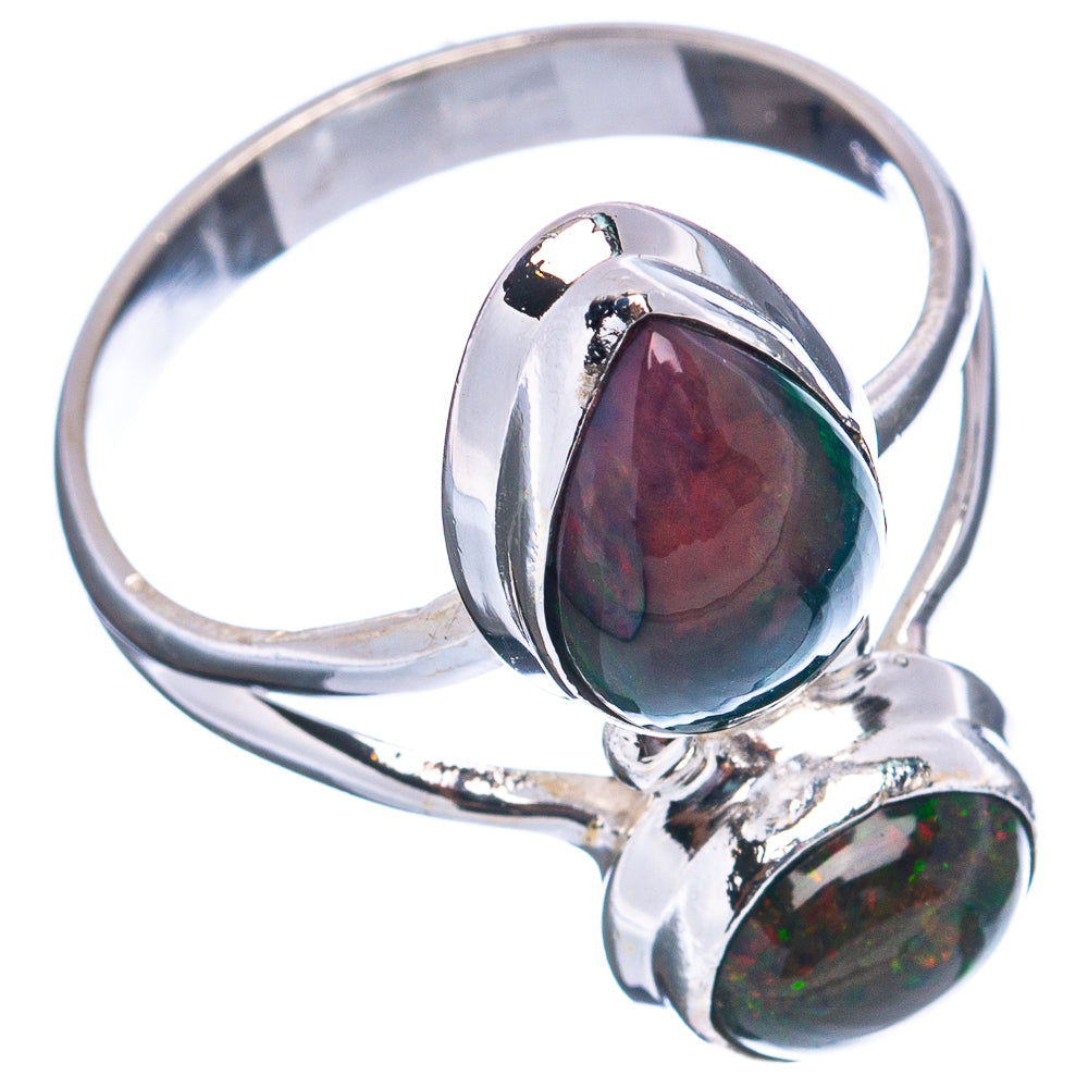 Premium Black Opal Ring Size 10.75 (.925 Sterling Silver)