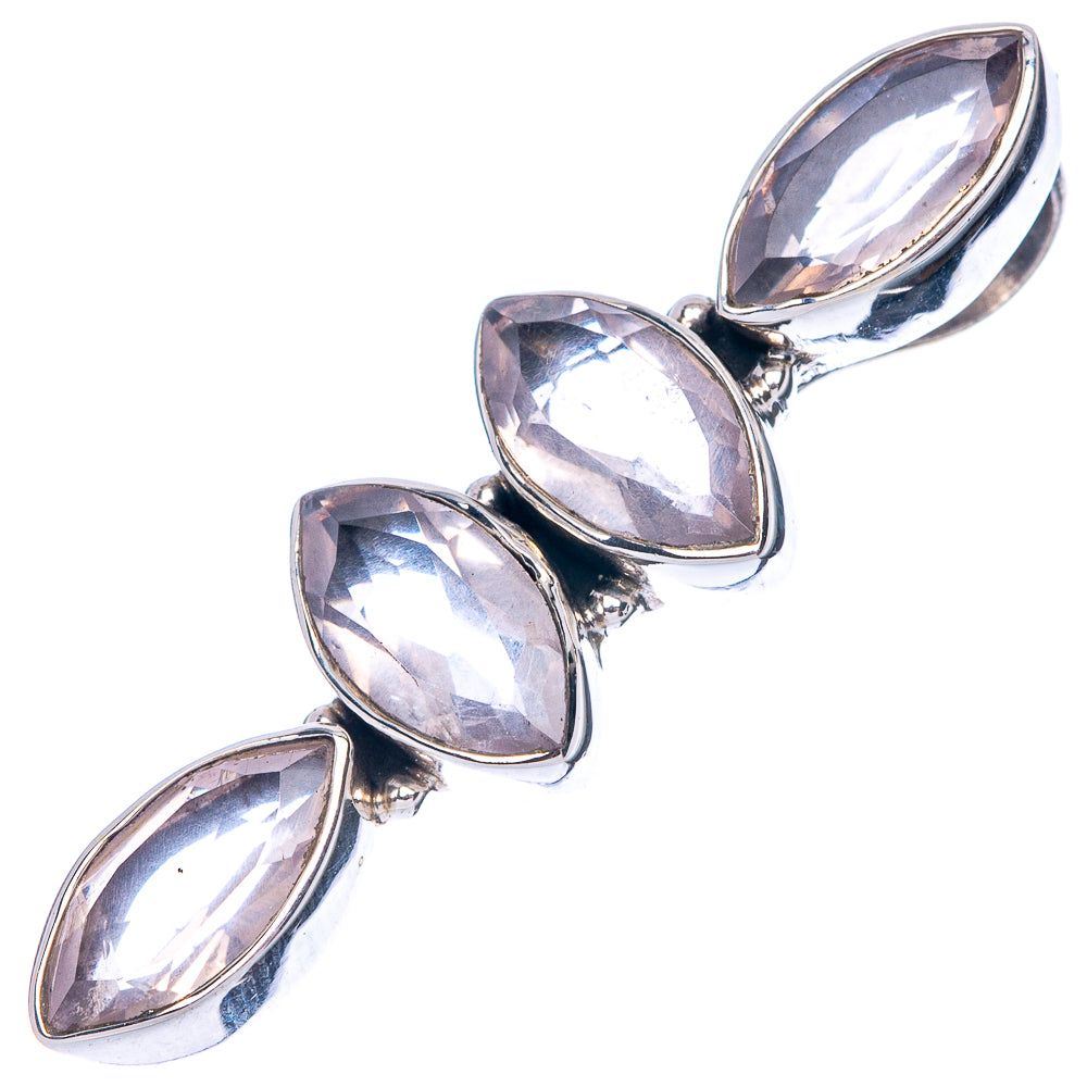 Rose Quartz Dainty Pendant 1 3/8" (925 Sterling Silver) P43580