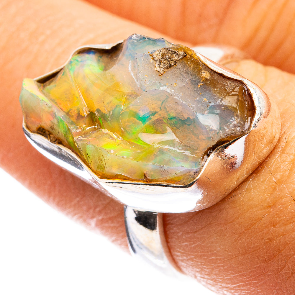 Raw Ethiopian Opal Ring Size 7.25 (925 Sterling Silver) R142863