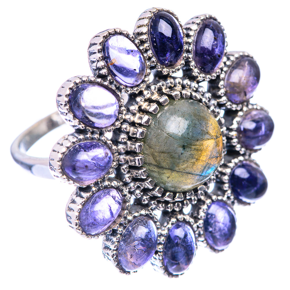 Large Labradorite, Tanzanite Ring Size 8 (925 Sterling Silver) R141064