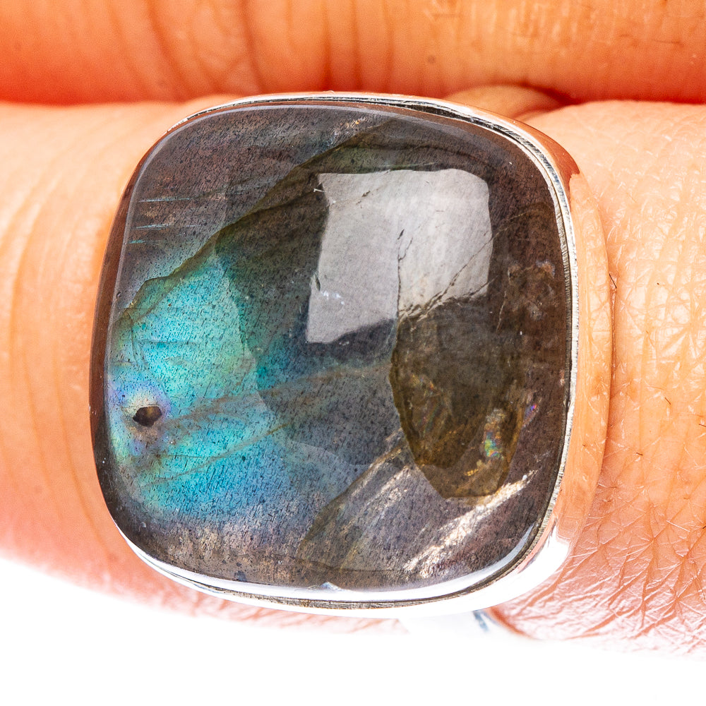Labradorite Ring Size 8 (925 Sterling Silver) R4698