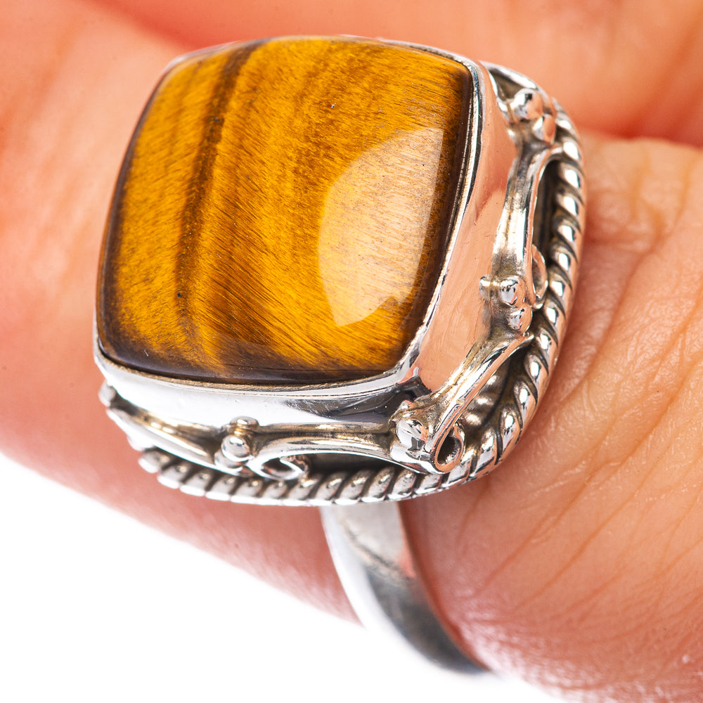 Tiger Eye Ring Size 7.5 (925 Sterling Silver) R145119