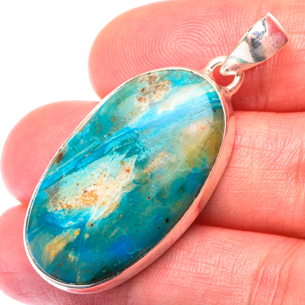 Peruvian Opal Pendant 1 5/8" (925 Sterling Silver) PD38545