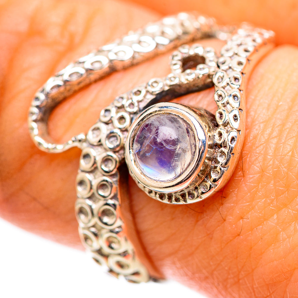 Rainbow Moonstone Ring Size 8 (925 Sterling Silver) RING139030