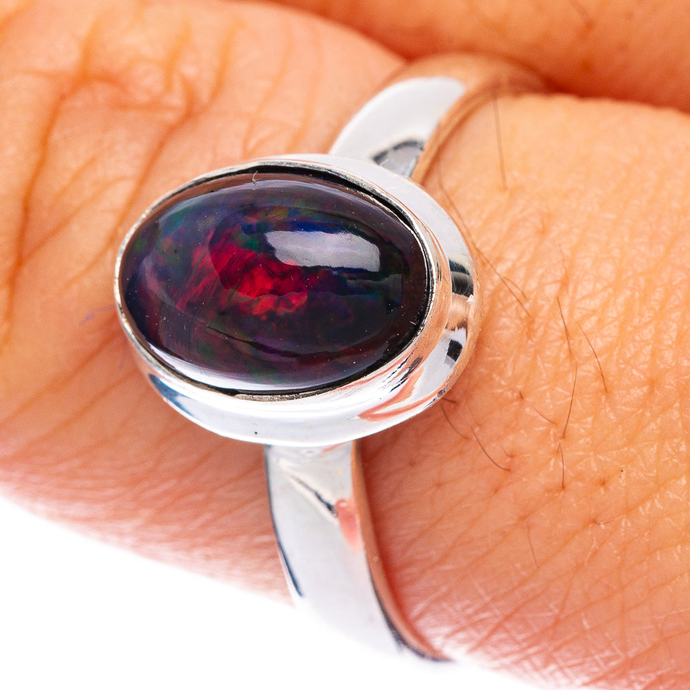 Black Opal Ring Size 9 (925 Sterling Silver) R144555