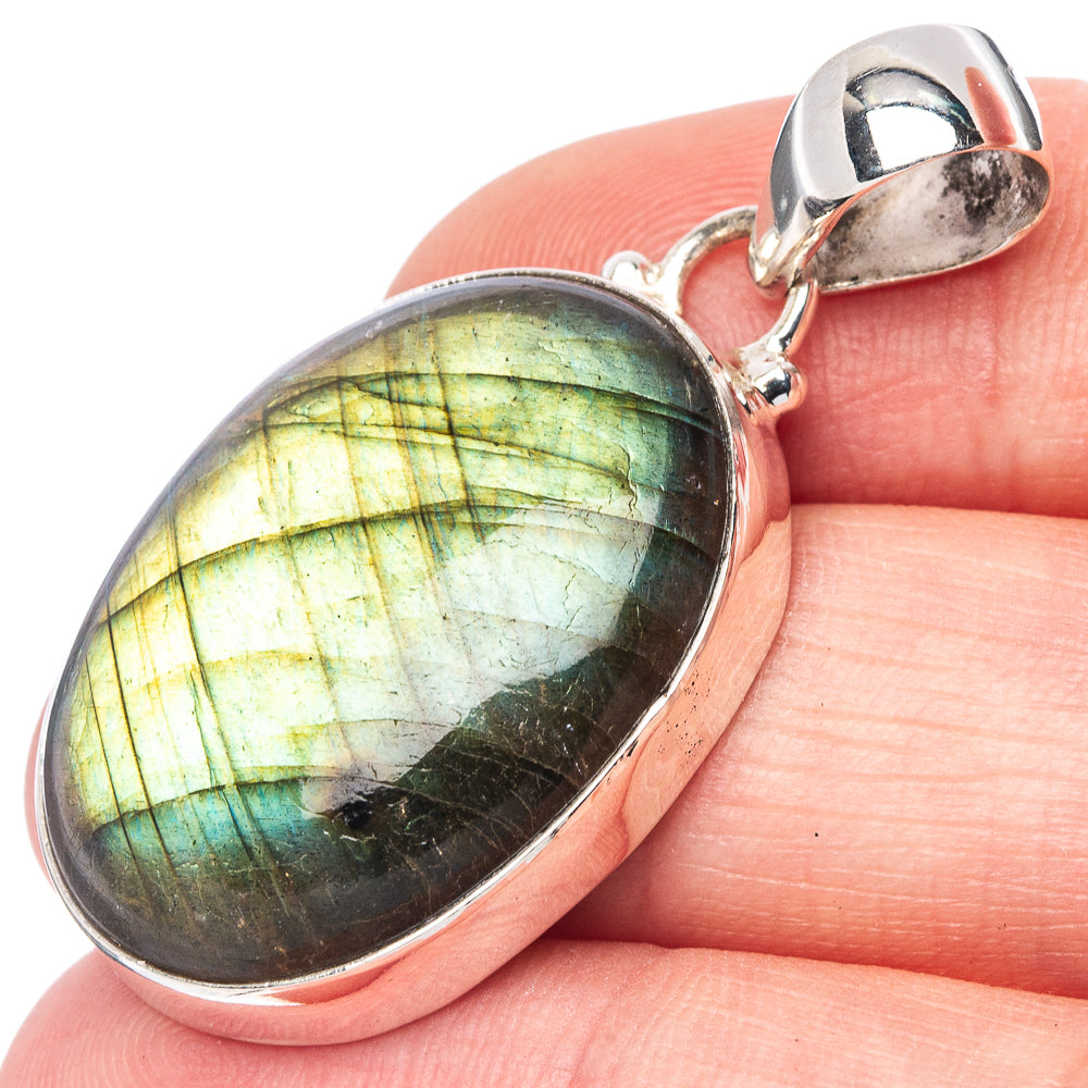 Labradorite Pendant 1 3/4" (925 Sterling Silver) P43152