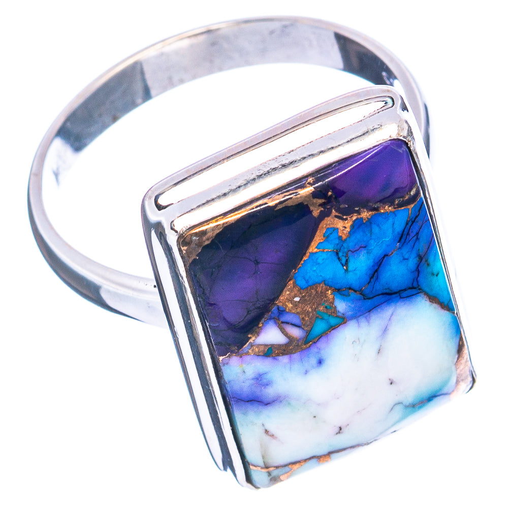 Ice Blue Dahlia Mohave Turquoise Ring Size 9 (.925 Sterling Silver)