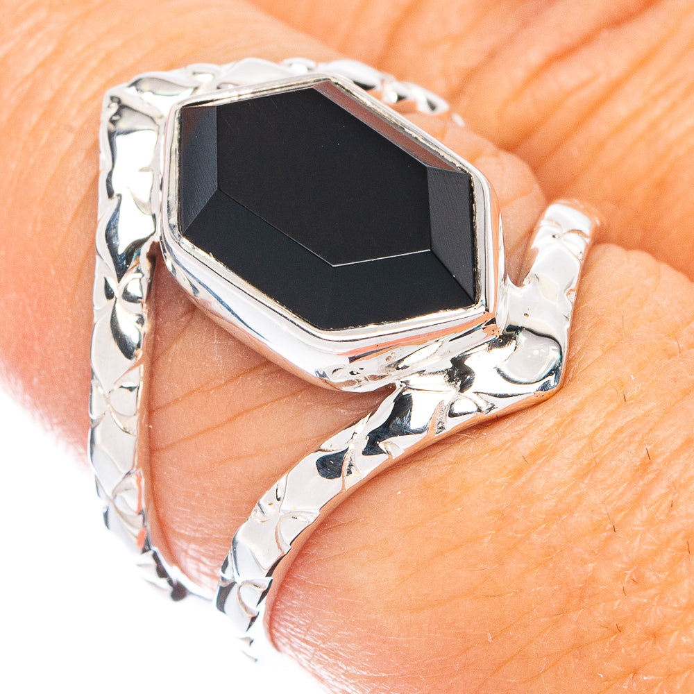 Premium Black Onyx Ring Size 7.75 (925 Sterling Silver) RING7775