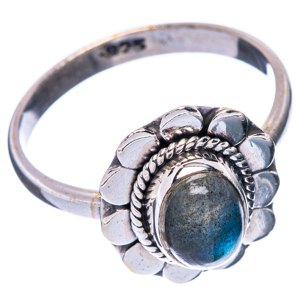 Labradorite Dainty Ring Size 7.75 (925 Sterling Silver) R5719