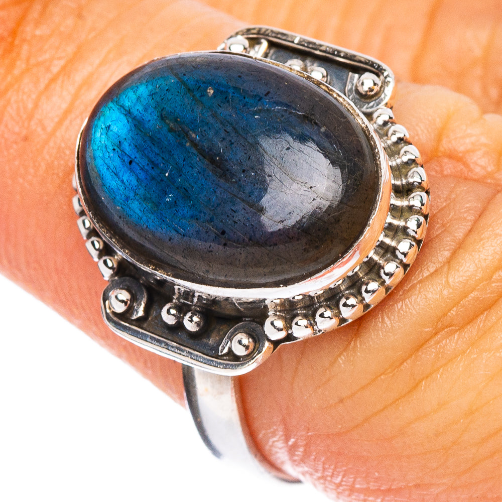 Labradorite Ring Size 6.75 (925 Sterling Silver) R7939
