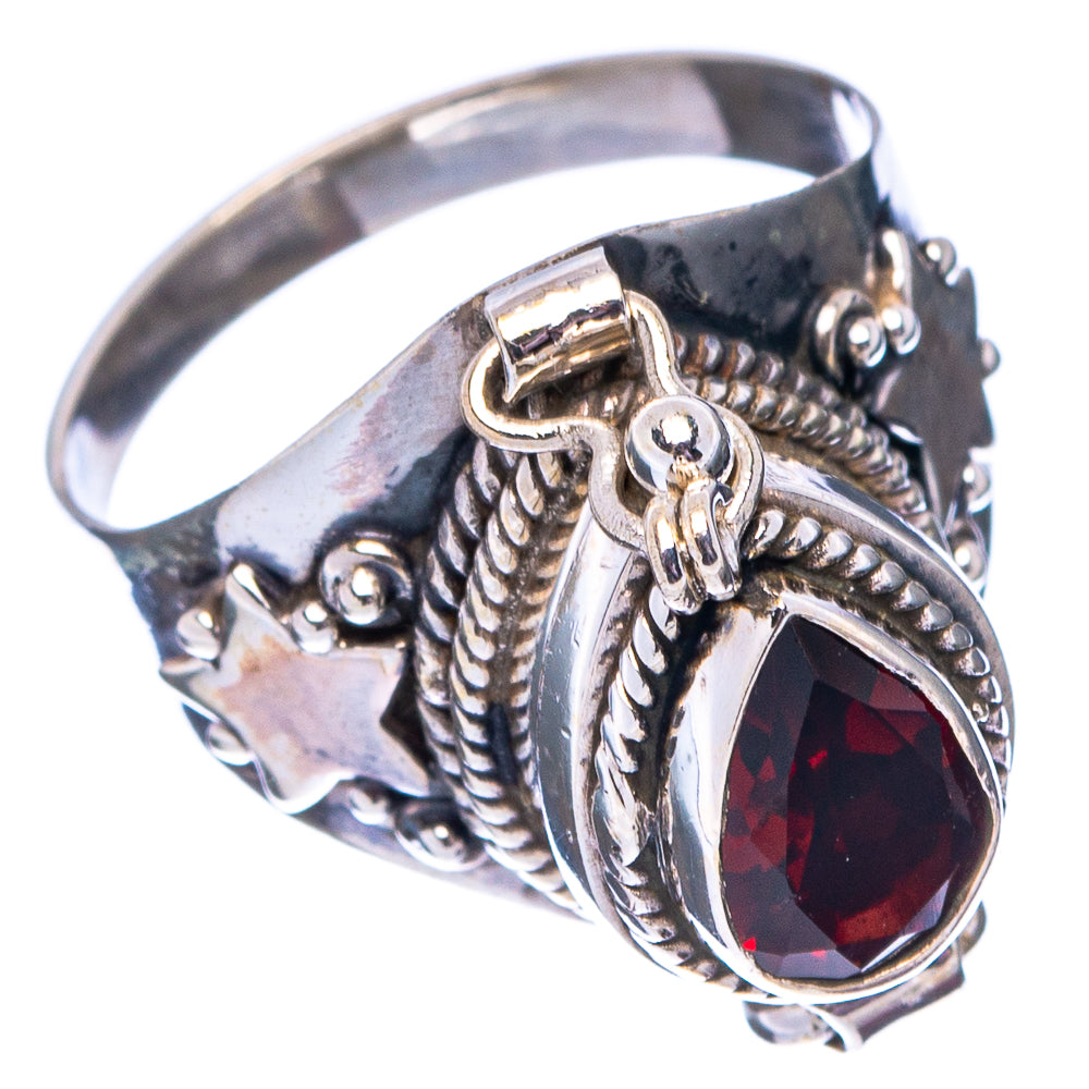 Garnet Poison Ring Size 6.75 (.925 Sterling Silver)