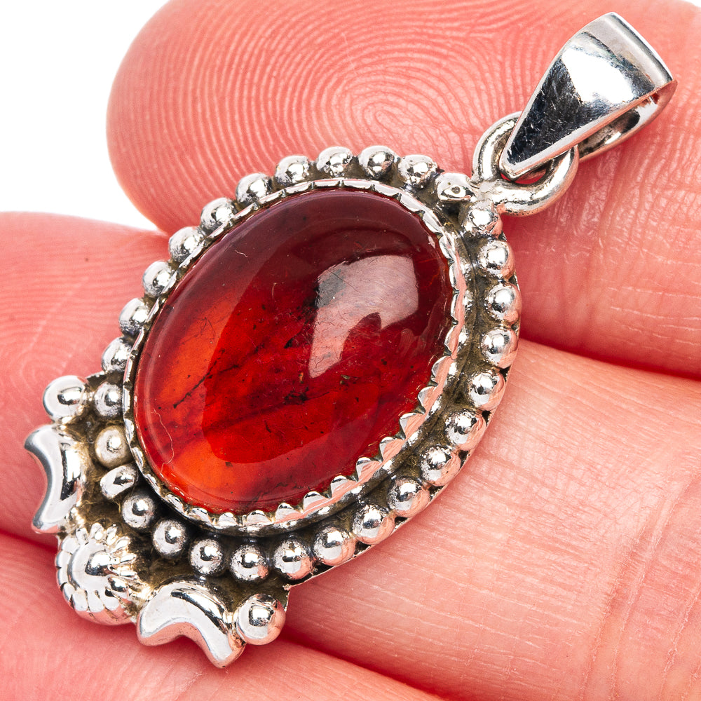 Baltic Amber Pendant 1 3/8" (925 Sterling Silver) P40134