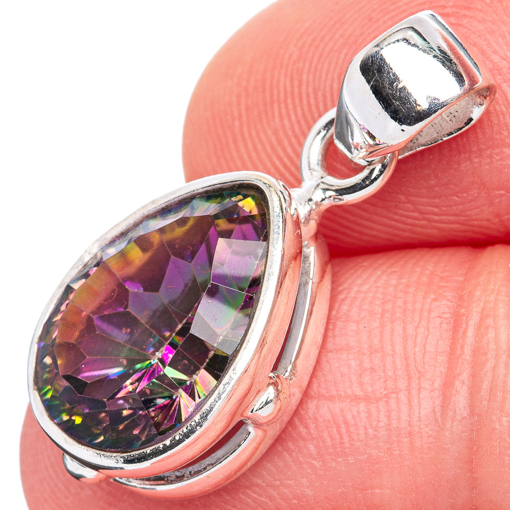 Value Mystic Topaz Pendant 1 1/8" (925 Sterling Silver) P42103