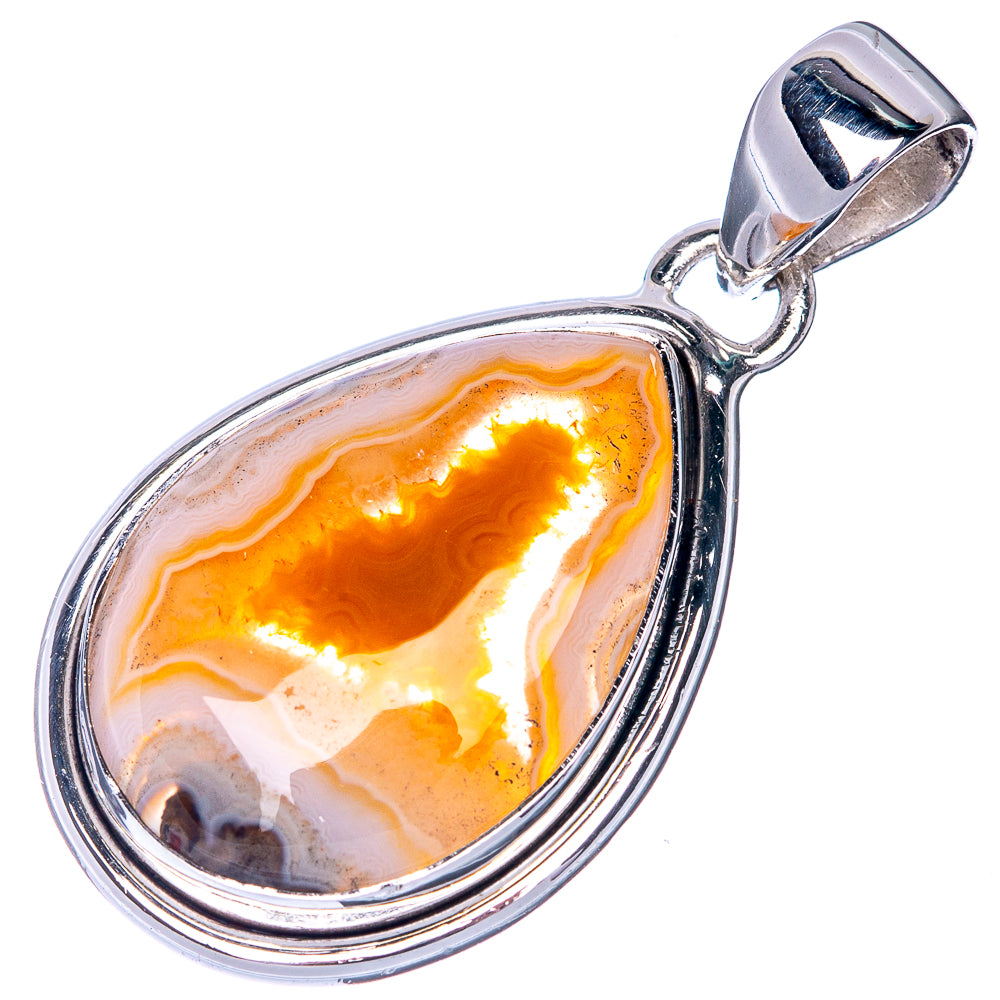 Botswana Agate Pendant 1 3/8" (925 Sterling Silver) P40880