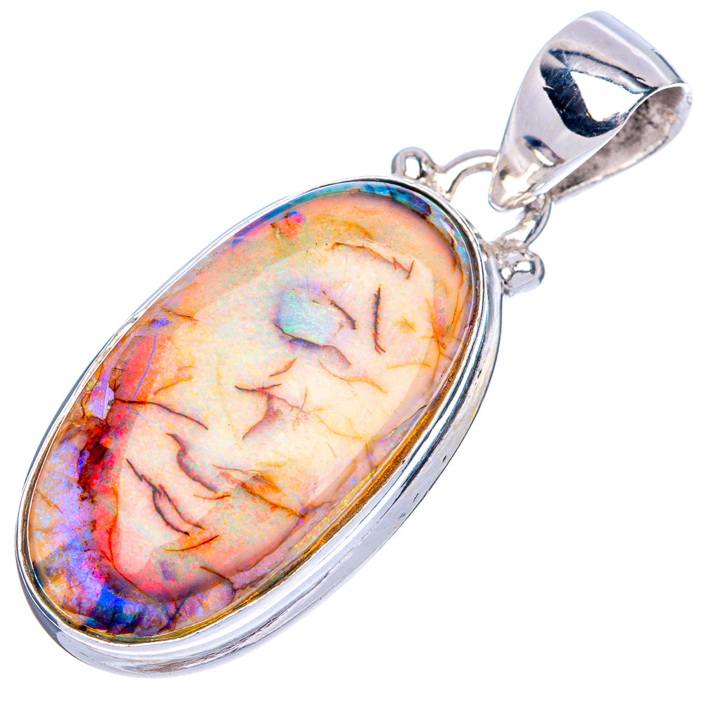 Rare Sterling Opal Pendant 1 3/8" (925 Sterling Silver) P41633
