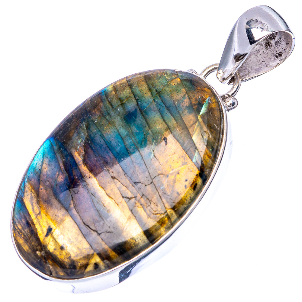Labradorite Pendant 1 7/8" (925 Sterling Silver) P43160