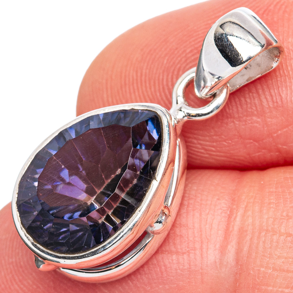 Value Blue Mystic Topaz Pendant 1 1/8" (925 Sterling Silver) P42130