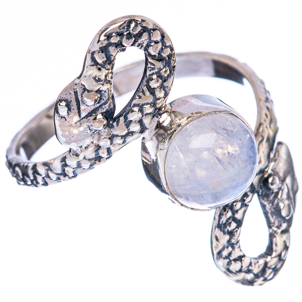Value Rainbow Moonstone Snake Ring Size 9.25 (925 Sterling Silver) R3280