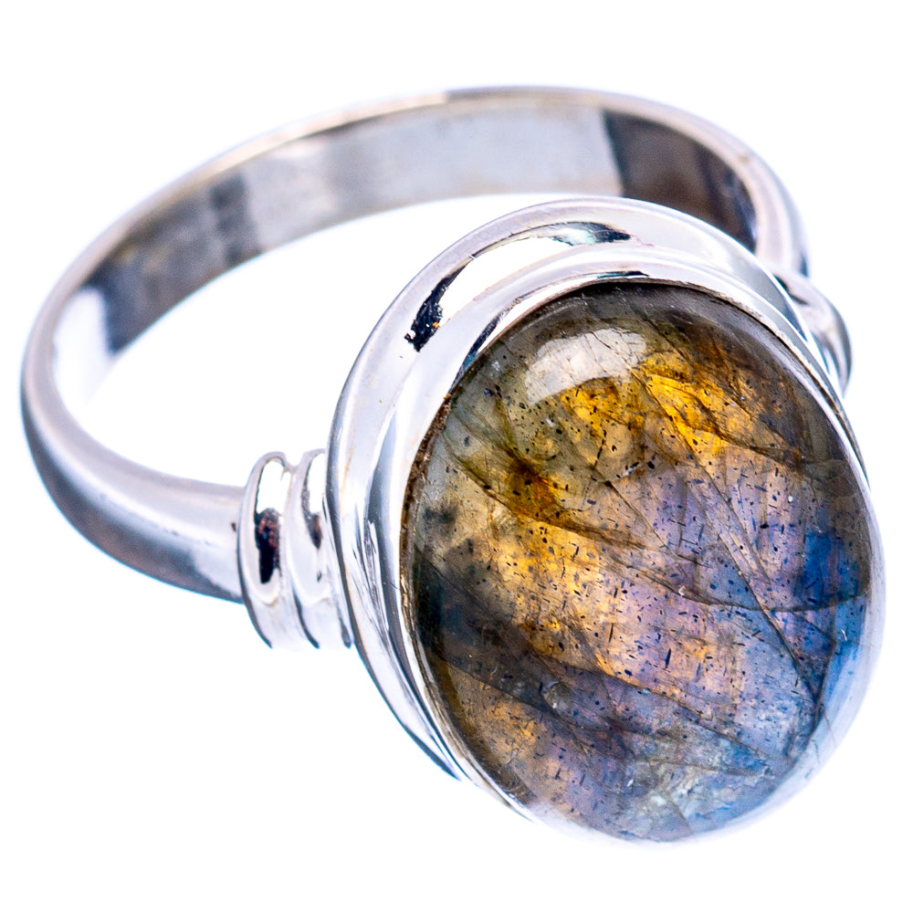 Labradorite Ring Size 7.75 (.925 Sterling Silver)