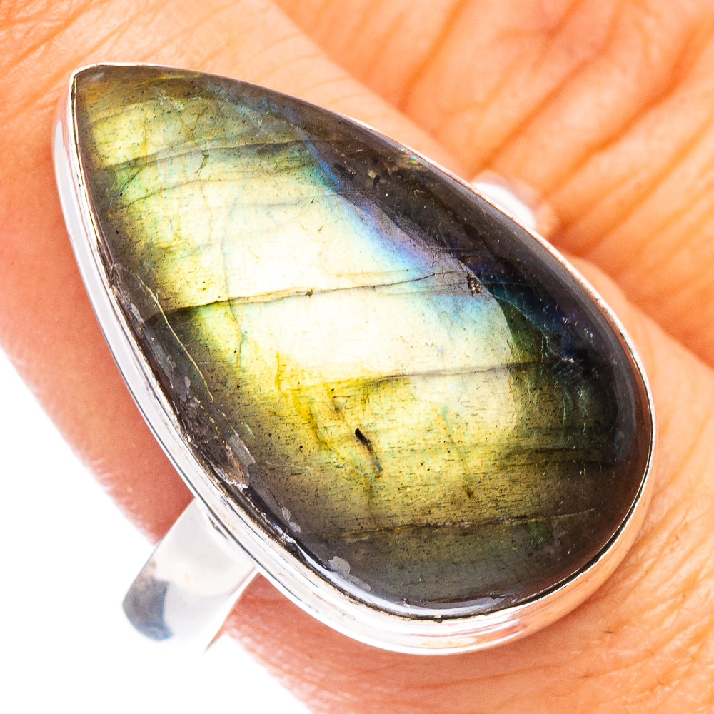Labradorite Ring Size 9.5 (925 Sterling Silver) R7882