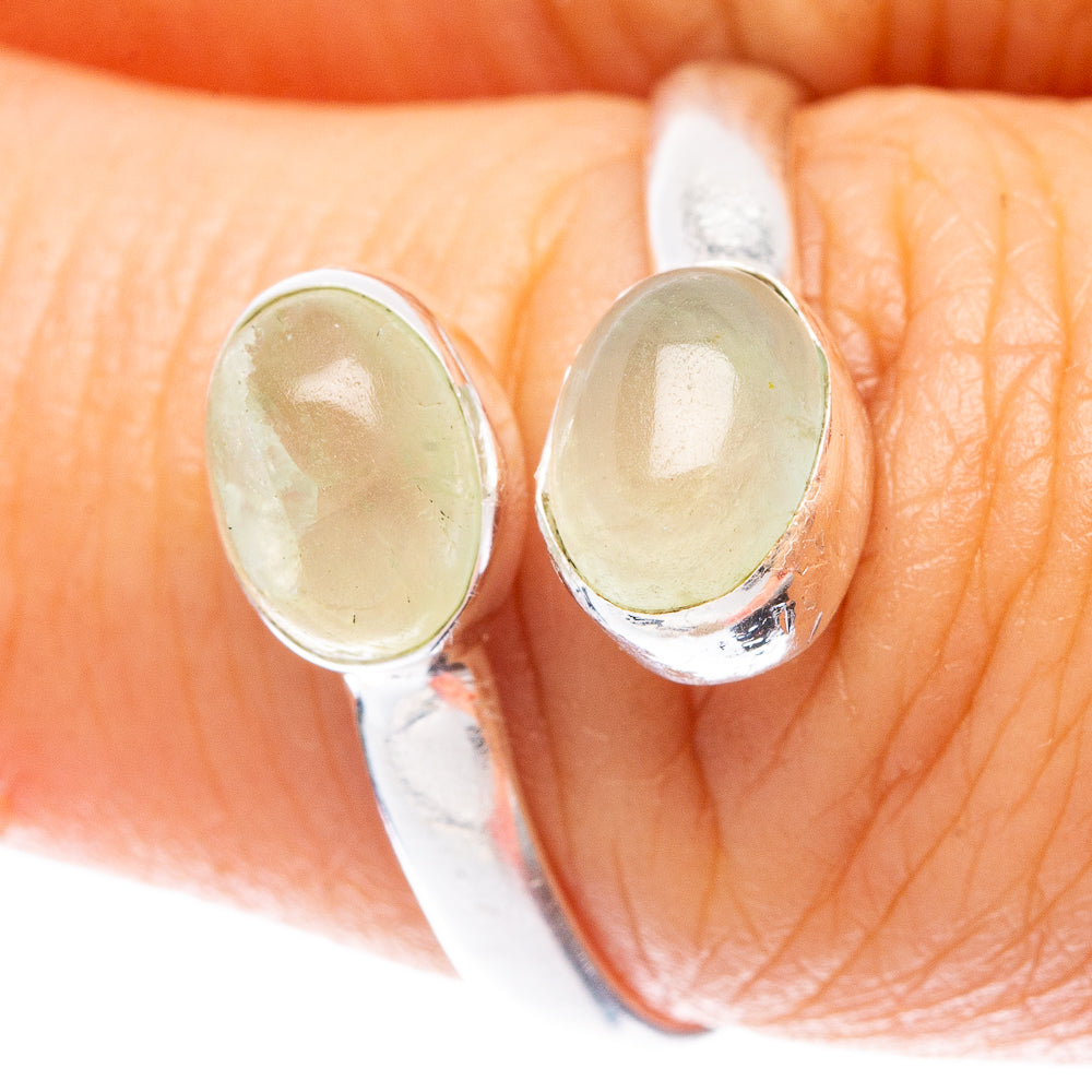 Prehnite Dainty Ring Size 7 Adjustable (925 Sterling Silver) R5715