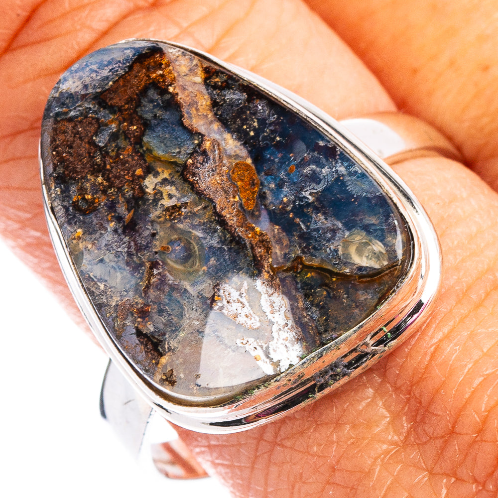 Rare Boulder Opal Ring Size 10.75 (.925 Sterling Silver)
