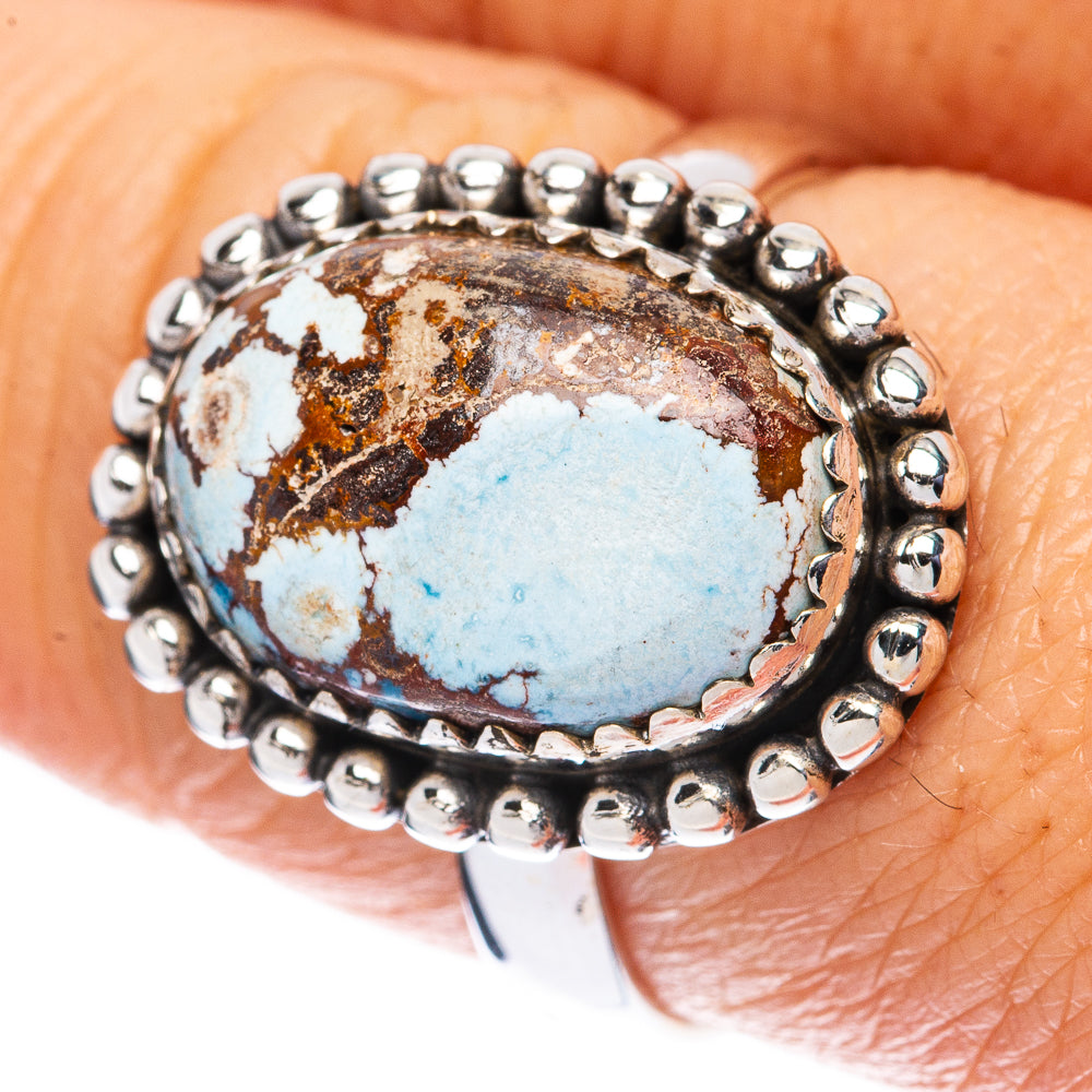Rare Golden Hills Turquoise Ring Size 8 (925 Sterling Silver) R2975