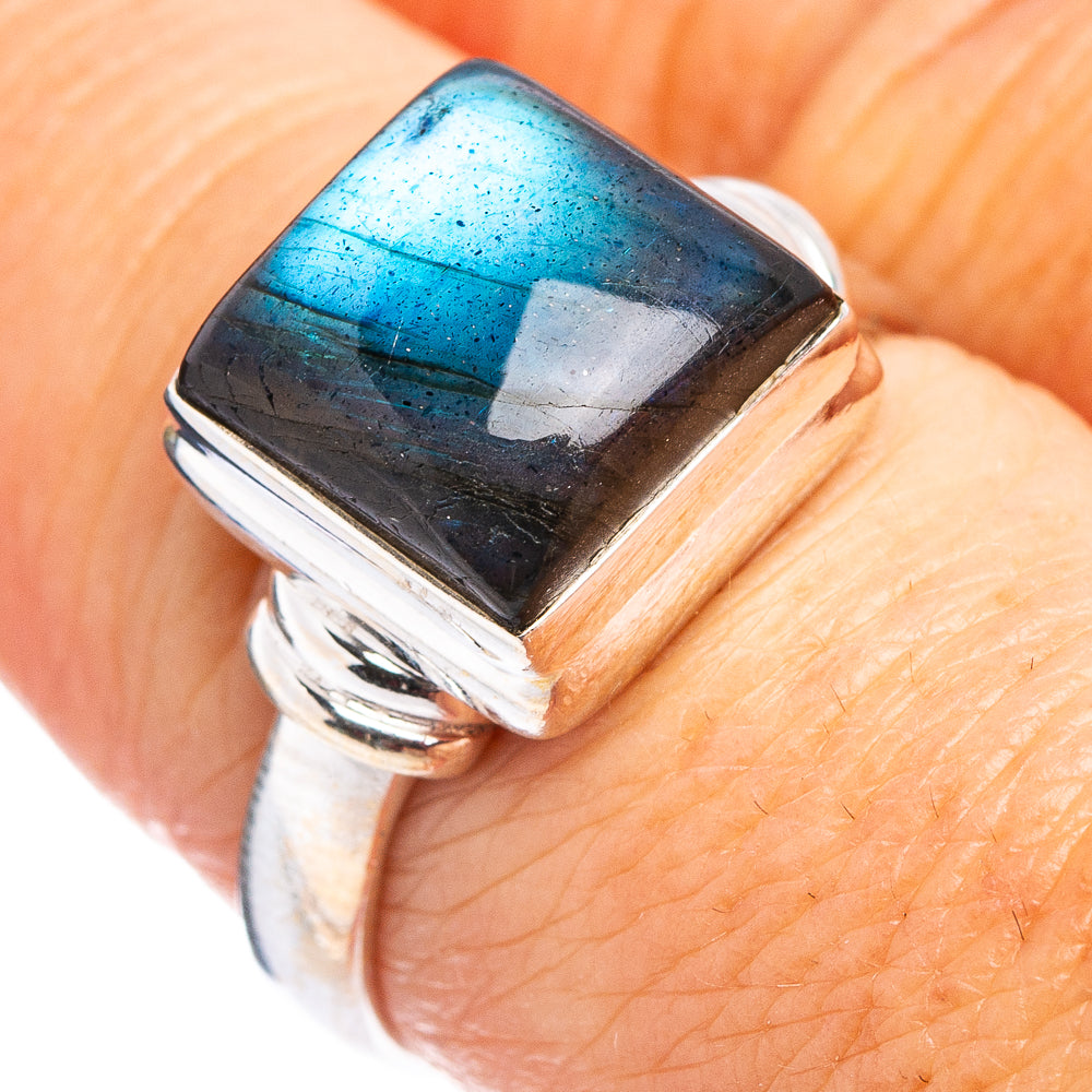 Labradorite Ring Size 7.75 (.925 Sterling Silver)