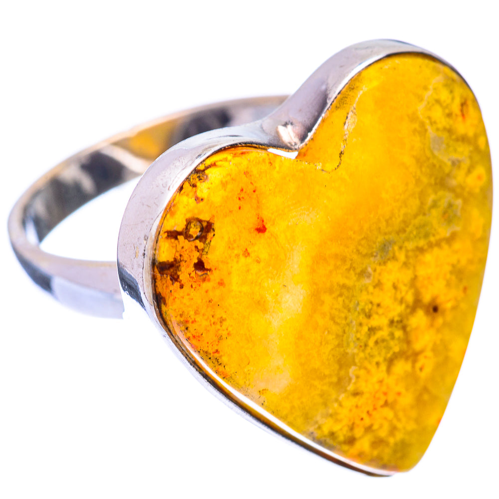 Large Bumble Bee Jasper Ring Size 9.25 (925 Sterling Silver) R140993