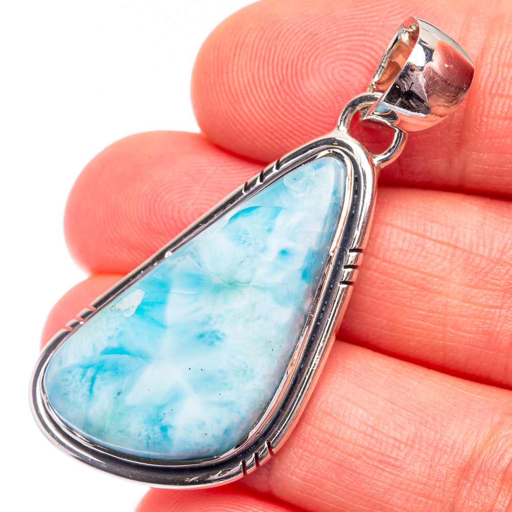Larimar Pendant 1 3/4" (925 Sterling Silver) P38709