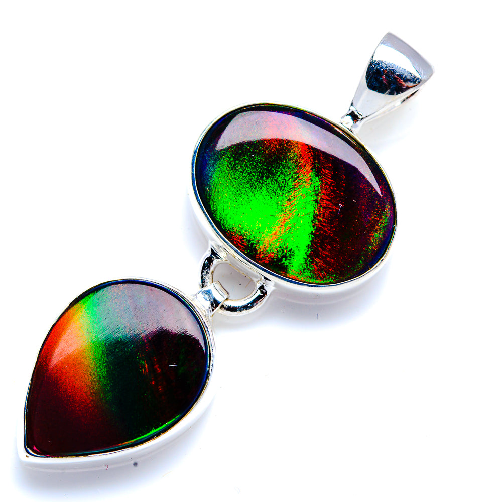 Aura Opal 925 Sterling Silver Pendant 1 3/4" (925 Sterling Silver) PD38330