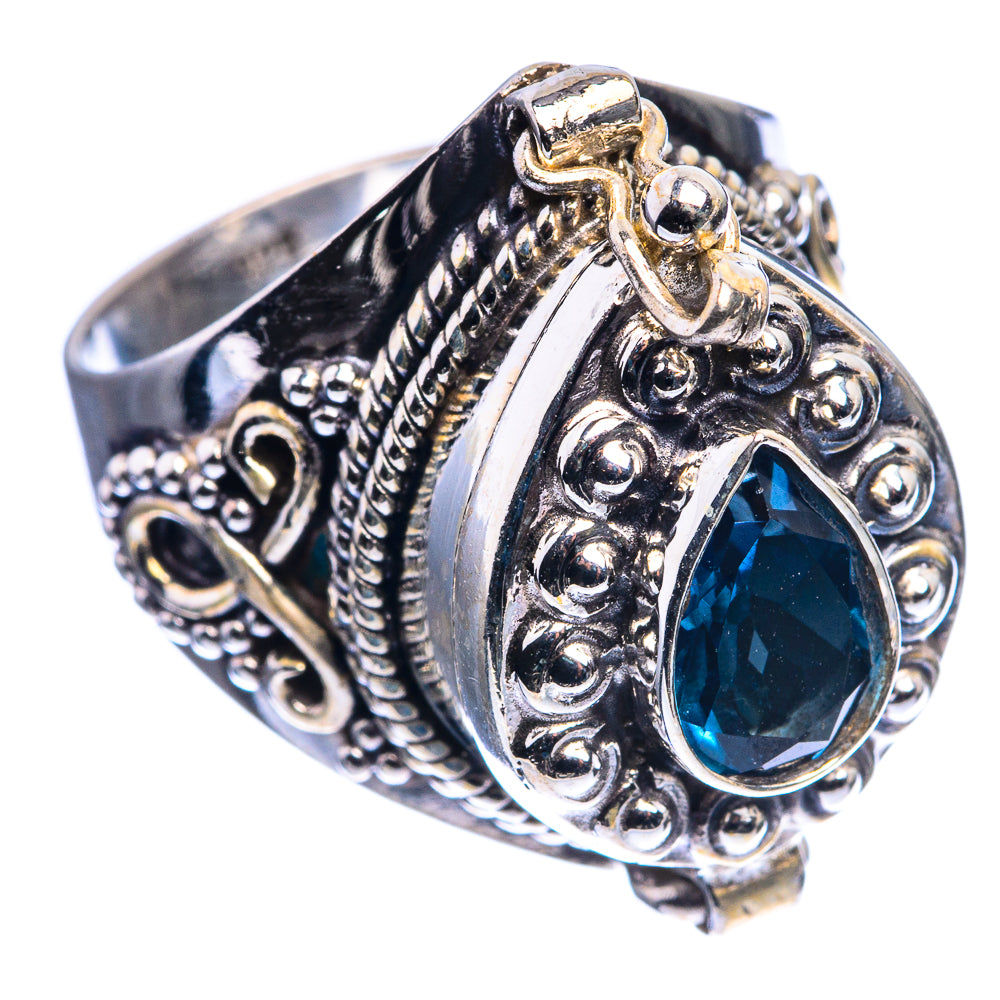 Poison London Blue Topaz Ring Size 7.5 (925 Sterling Silver) R142406