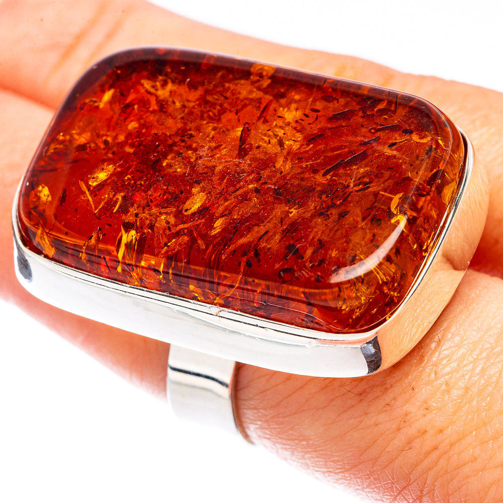 Baltic Amber Ring Size 8 (925 Sterling Silver) R1897