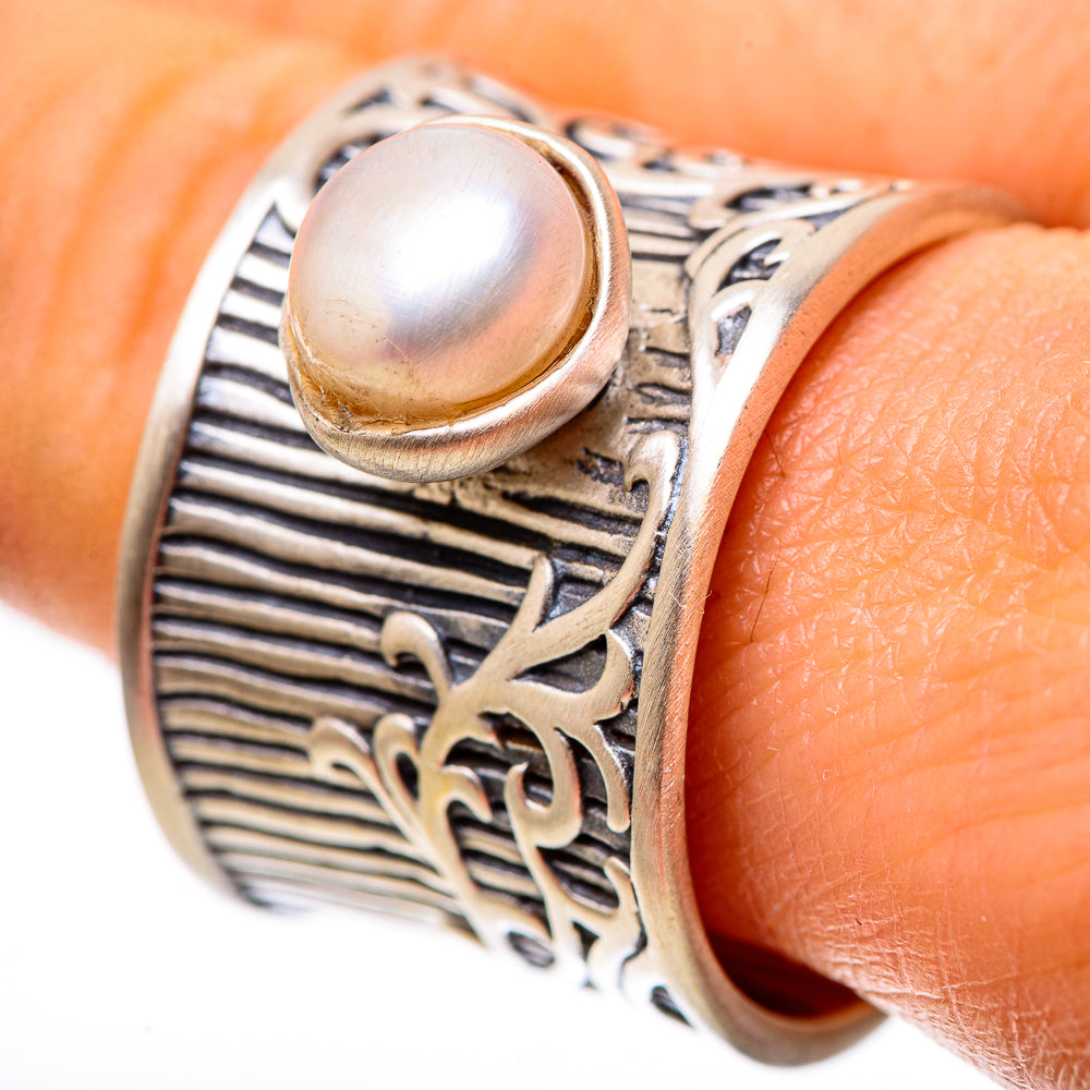 Large Cultured Pearl 925 Sterling Silver Ring Size 9.75 (925 Sterling Silver) RING139488