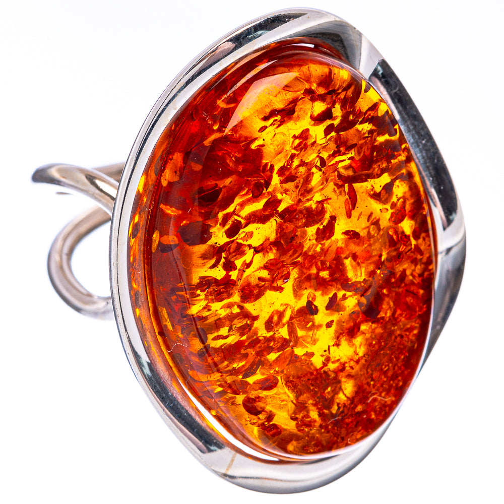 Baltic Amber Ring Size 8 (925 Sterling Silver) R1896