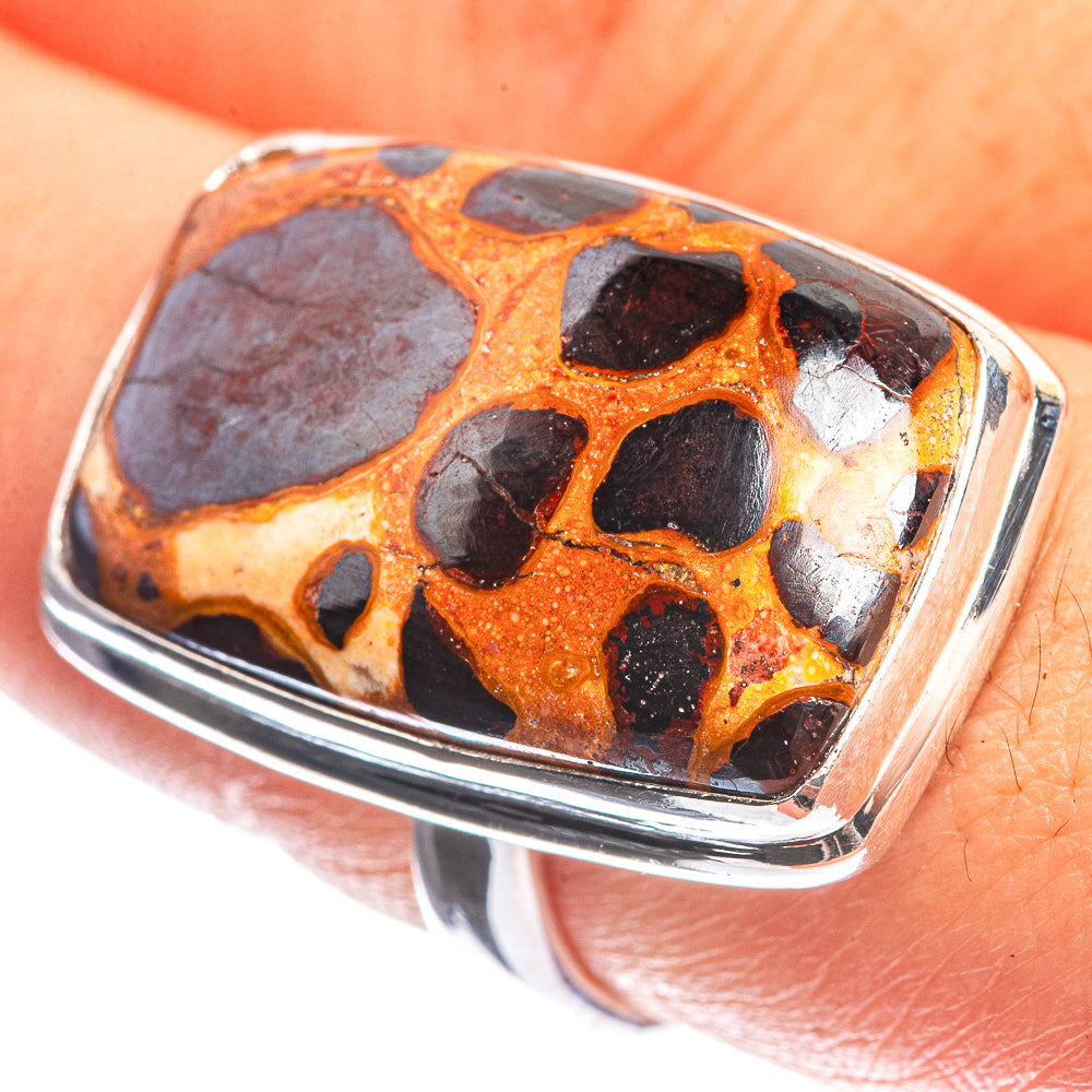 Large Chert Breccia 925 Sterling Silver Ring Size 8.25
