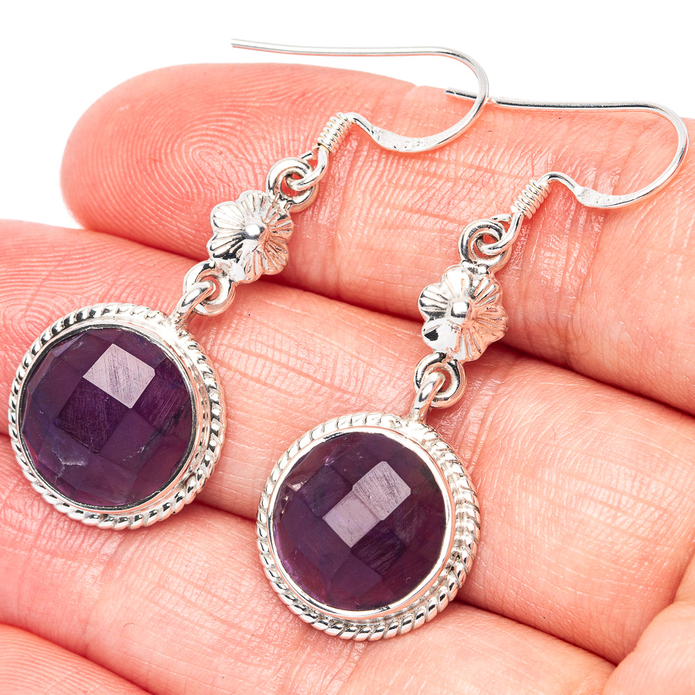 Asc Premium Amethyst Earrings 1 3/4" (925 Sterling Silver) E1339