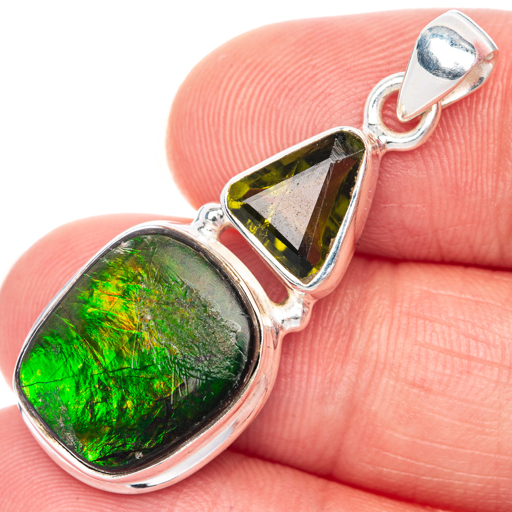 Canadian Ammolite Pendant 1 1/2" (925 Sterling Silver) PD39851