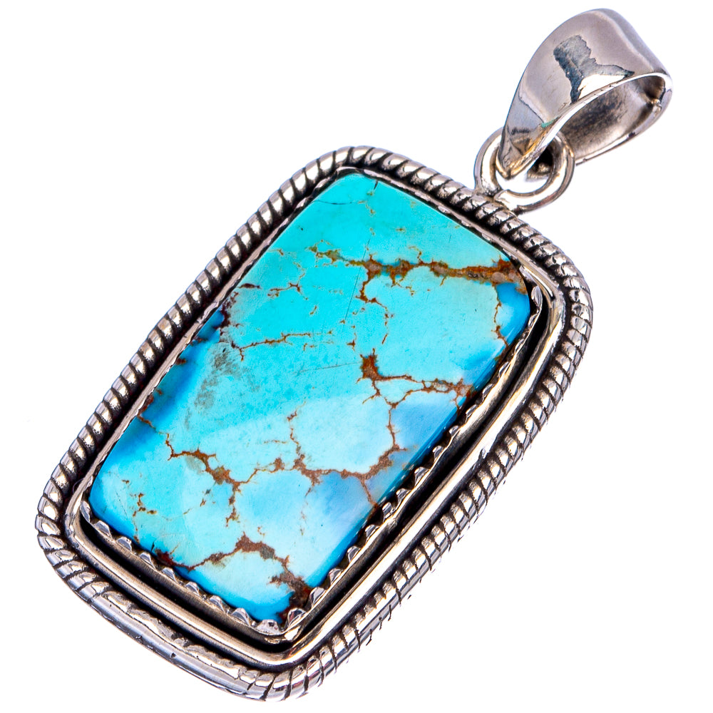 Rare Golden Hills Turquoise Pendant 1 1/2" (.925 Sterling Silver)