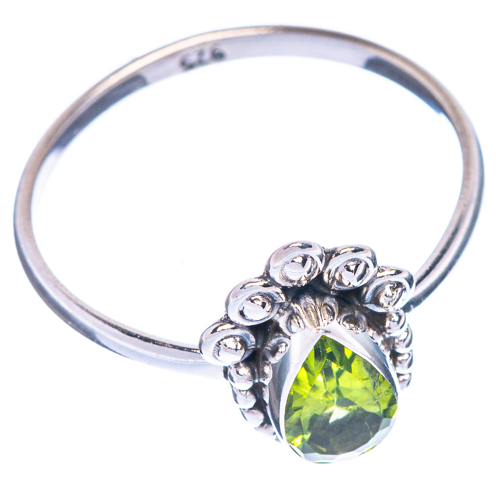 Peridot Dainty Ring Size 8.75 (925 Sterling Silver) R1078