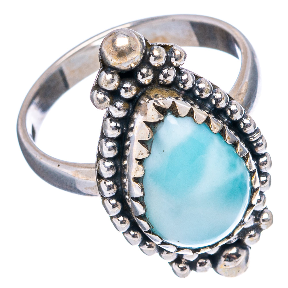 Rare Larimar Ring Size 6.75 (.925 Sterling Silver)