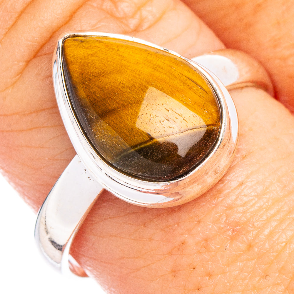 Tiger Eye Ring Size 9.75 (.925 Sterling Silver)