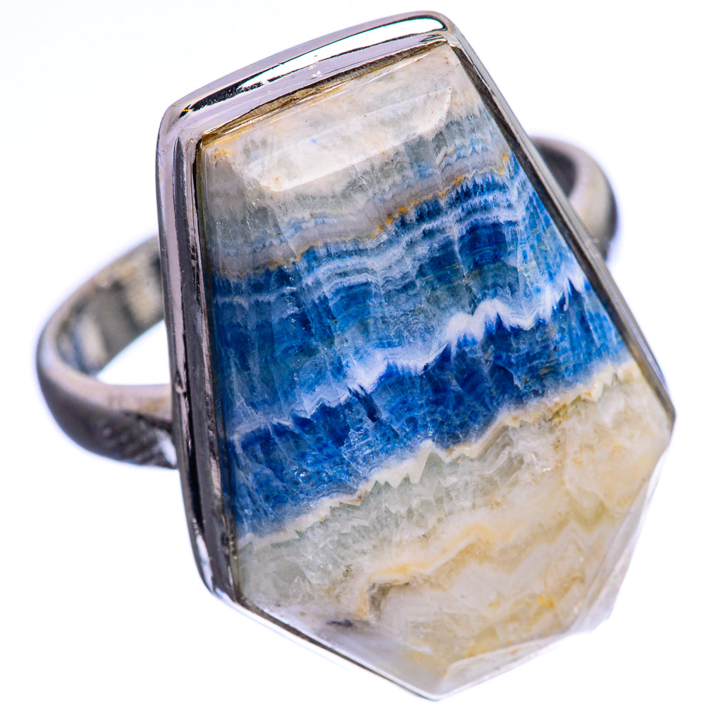 Blue Scheelite Ring Size 9.5 (925 Sterling Silver) R142989