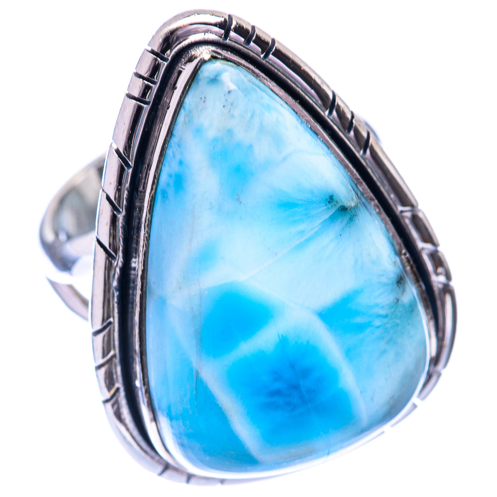 Large Larimar Ring Size 6.75 (925 Sterling Silver) R141052