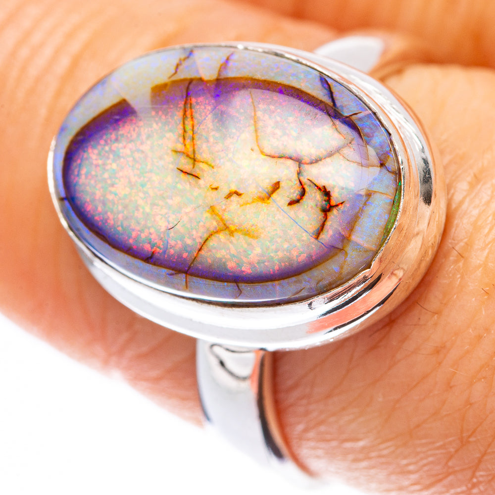 Rare Sterling Opal Ring Size 8.25 (925 Sterling Silver) R2164
