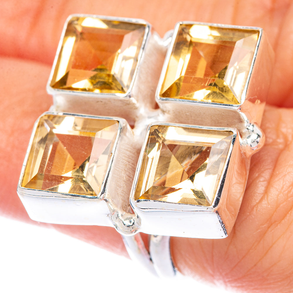 Large Faceted Citrine Ring Size 6 (925 Sterling Silver) R144790